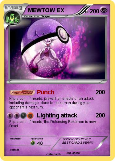 Pokemon MEWTOW EX