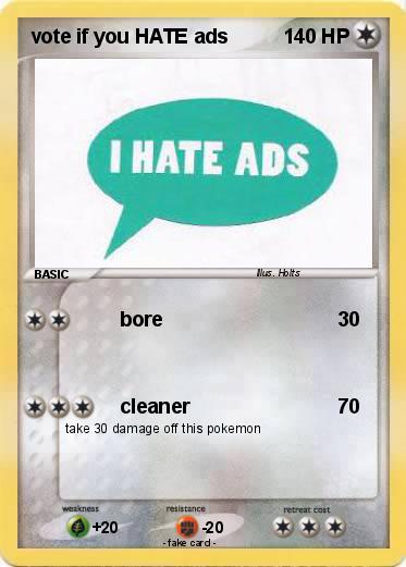 Pokemon vote if you HATE ads