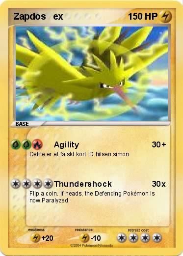 Pokemon Zapdos   ex