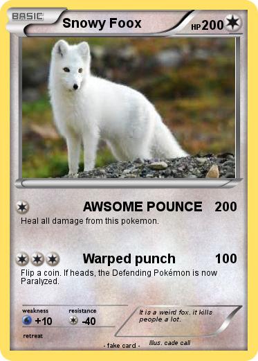 Pokemon Snowy Foox