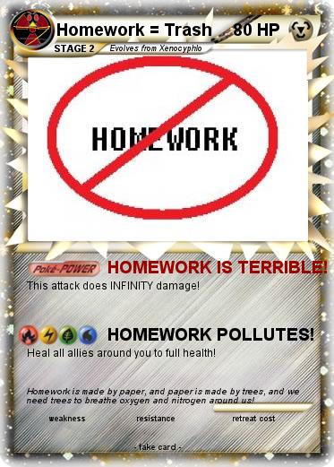 Pokemon Homework = Trash