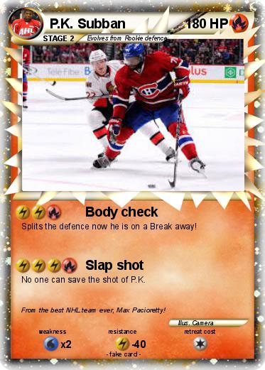 Pokemon P.K. Subban