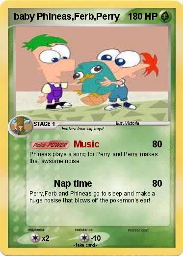 Pokemon baby Phineas,Ferb,Perry