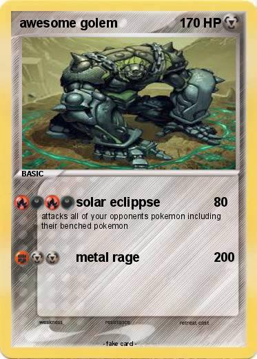 Pokemon awesome golem