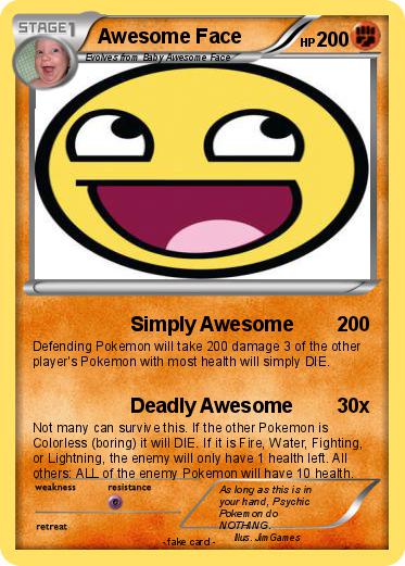 Pokemon Awesome Face