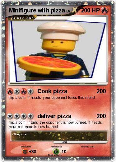 Pokemon Minifigure with pizza