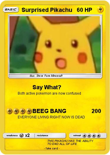 Pokemon Surprised Pikachu