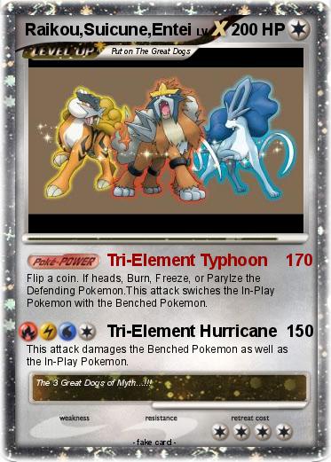 Pokemon Raikou,Suicune,Entei