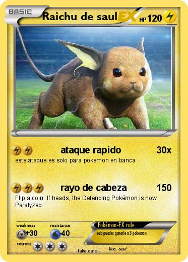 Pokemon Raichu de saul