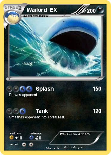 Pokemon Wailord  EX