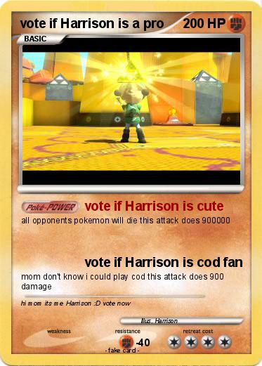 Pokemon vote if Harrison is a pro