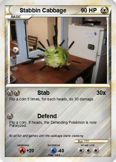 Pokemon Stabbin Cabbage