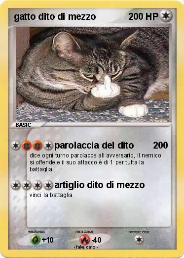 Pokemon gatto dito di mezzo