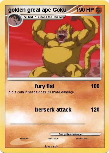 Pokemon golden great ape Goku