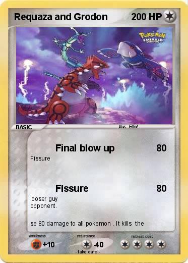 Pokemon Requaza and Grodon