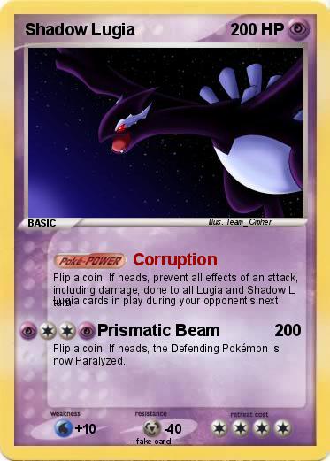 Pokemon Shadow Lugia