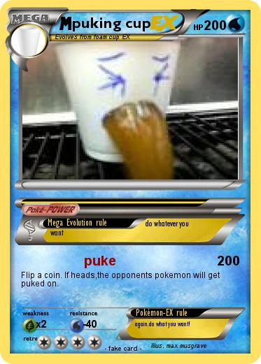 Pokemon puking cup