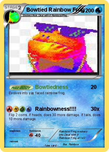 Pokemon Bowtied Rainbow Frog