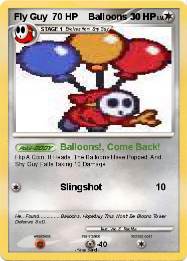 Pokemon Fly Guy  70 HP    Balloons 30 HP