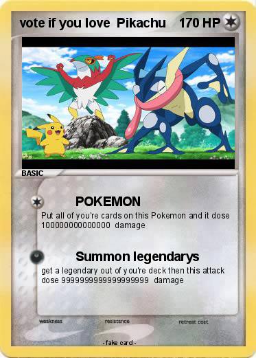 Pokemon vote if you love  Pikachu