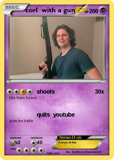 Pokemon corl  with a gun