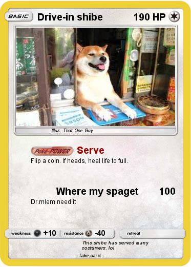 Pokemon Drive-in shibe