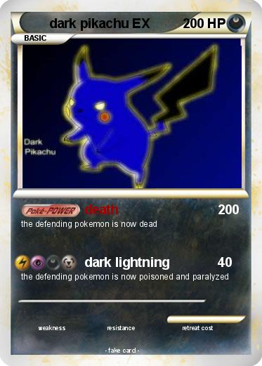 Pokemon dark pikachu EX