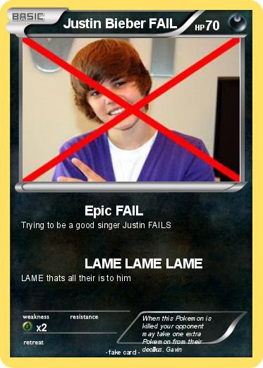 Pokemon Justin Bieber FAIL