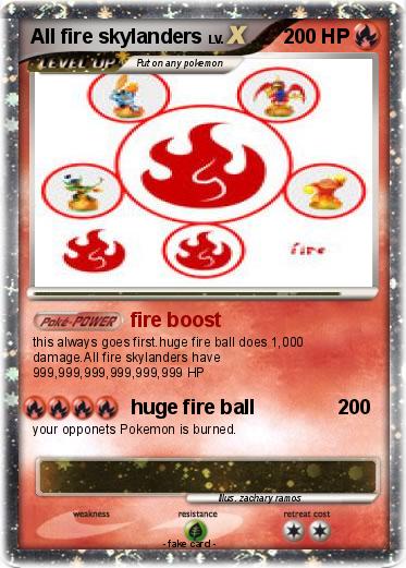 Pokemon All fire skylanders