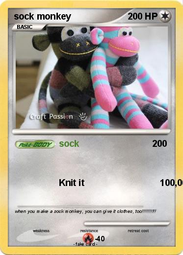 Pokemon sock monkey