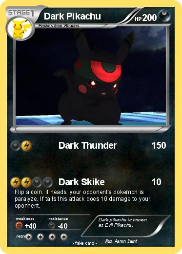 Pokemon Dark Pikachu