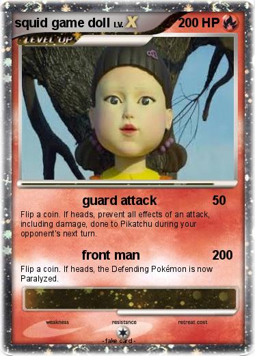 Pokemon squid game doll