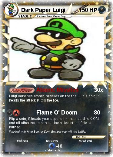 Pokemon Dark Paper Luigi