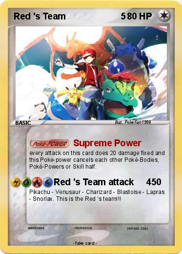 Pokemon Red 's Team                      5
