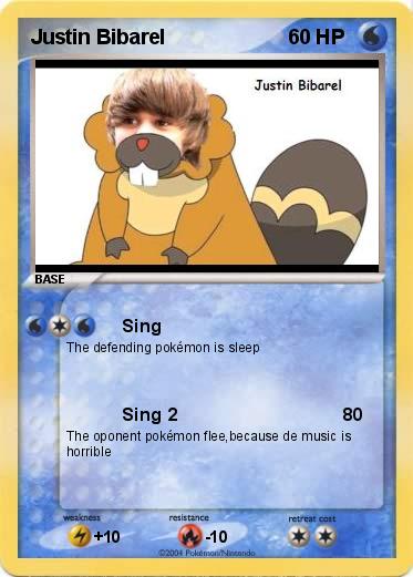 Pokemon Justin Bibarel