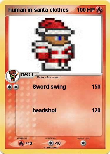 Pokemon human in santa clothes