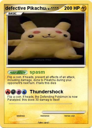 Pokemon defective Pikachu