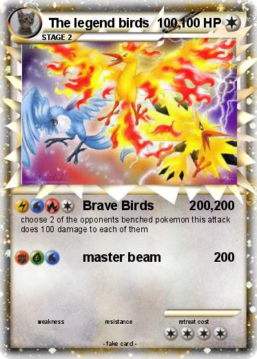 Pokemon The legend birds  100,