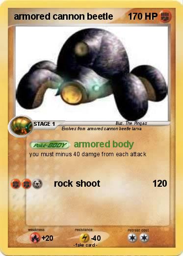 Pokemon armored cannon beetle