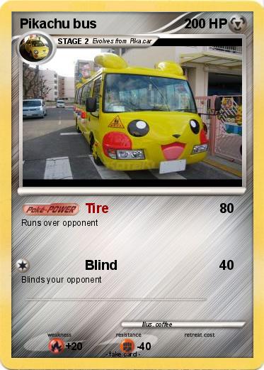 Pokemon Pikachu bus