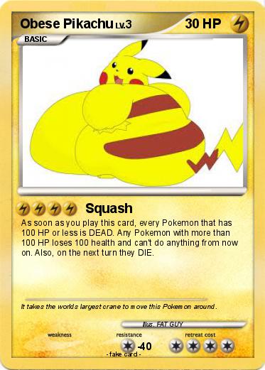 Pokemon Obese Pikachu