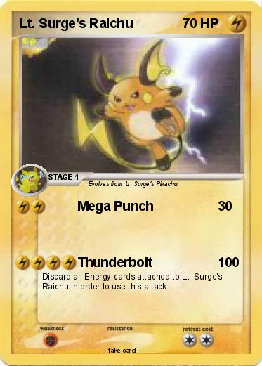 Pokemon Lt. Surge's Raichu