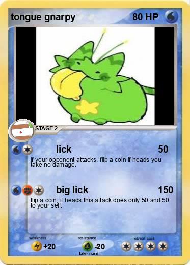 Pokemon tongue gnarpy