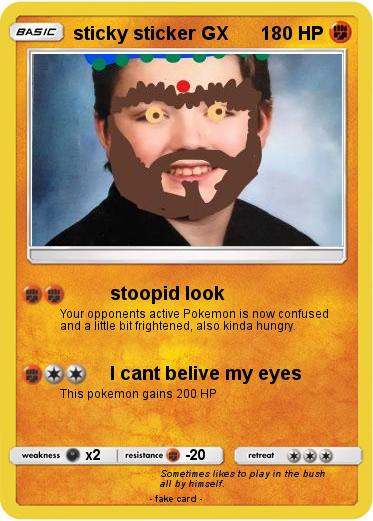 Pokemon sticky sticker GX