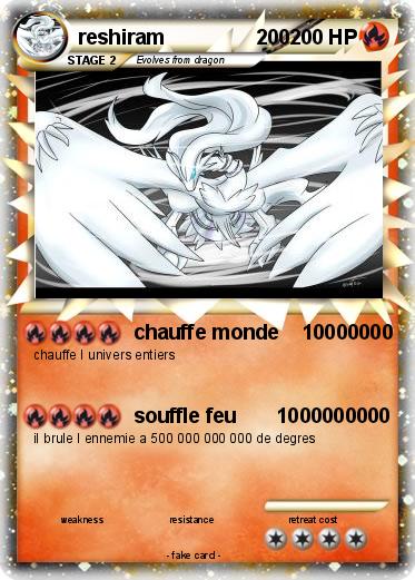 Pokemon reshiram                200