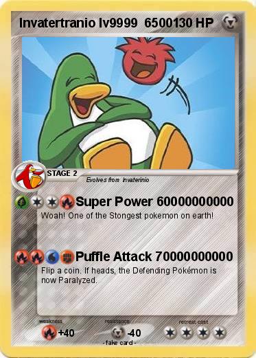 Pokemon Invatertranio lv9999  65001