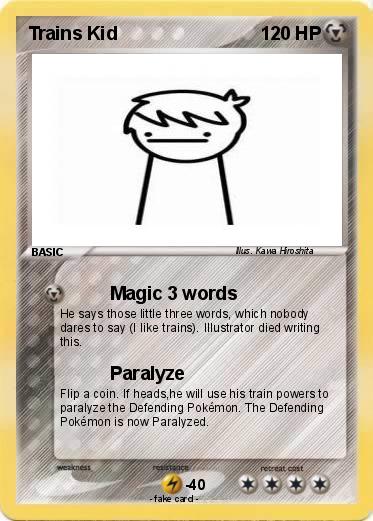 Pokemon Trains Kid
