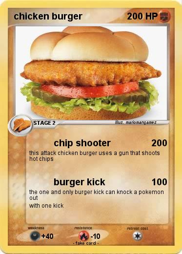 Pokemon chicken burger