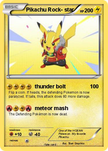 Pokemon Pikachu Rock- star