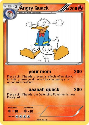 Pokemon Angry Quack